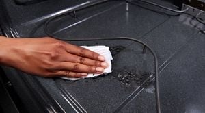 New gas oven smoking top