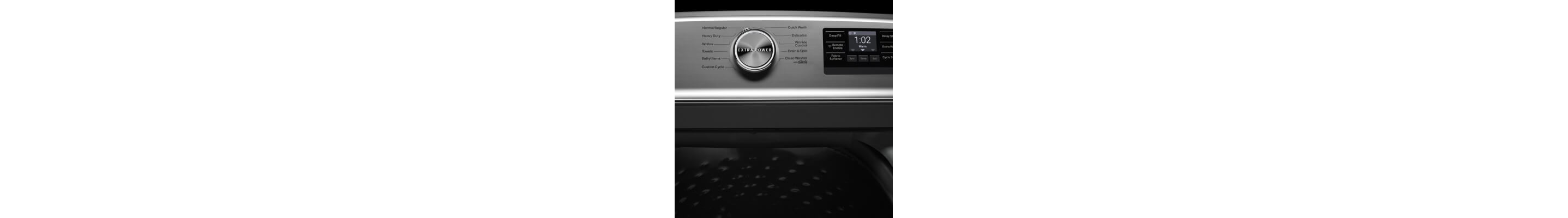 Washing machine control panel