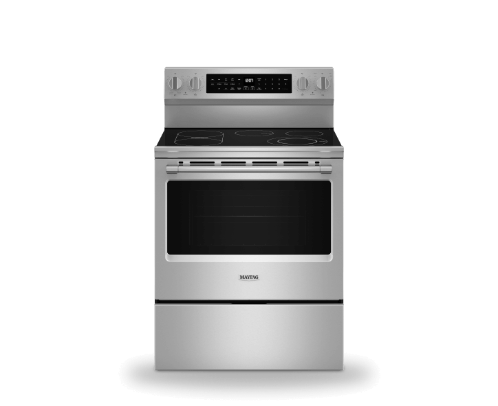 Maytag® single oven freestanding electric range.