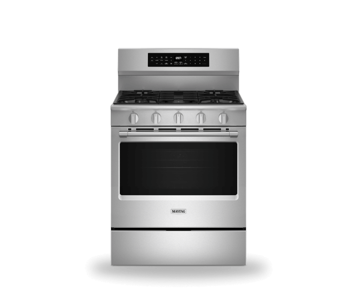 Maytag® single freestanding gas range.
