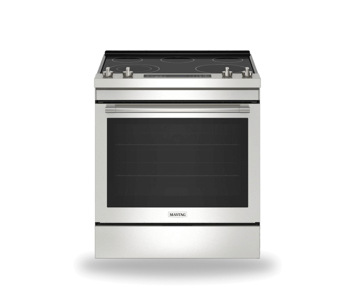 Maytag® slide-in electric range.