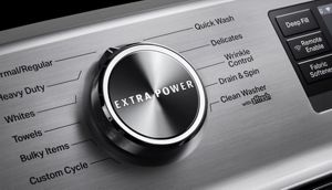 A closeup of the Extra Power button.