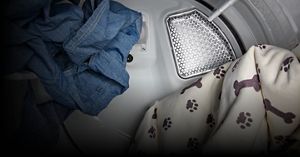 Clothes tumbling in a dryer