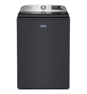 Maytag® top load washer in midnight steel.