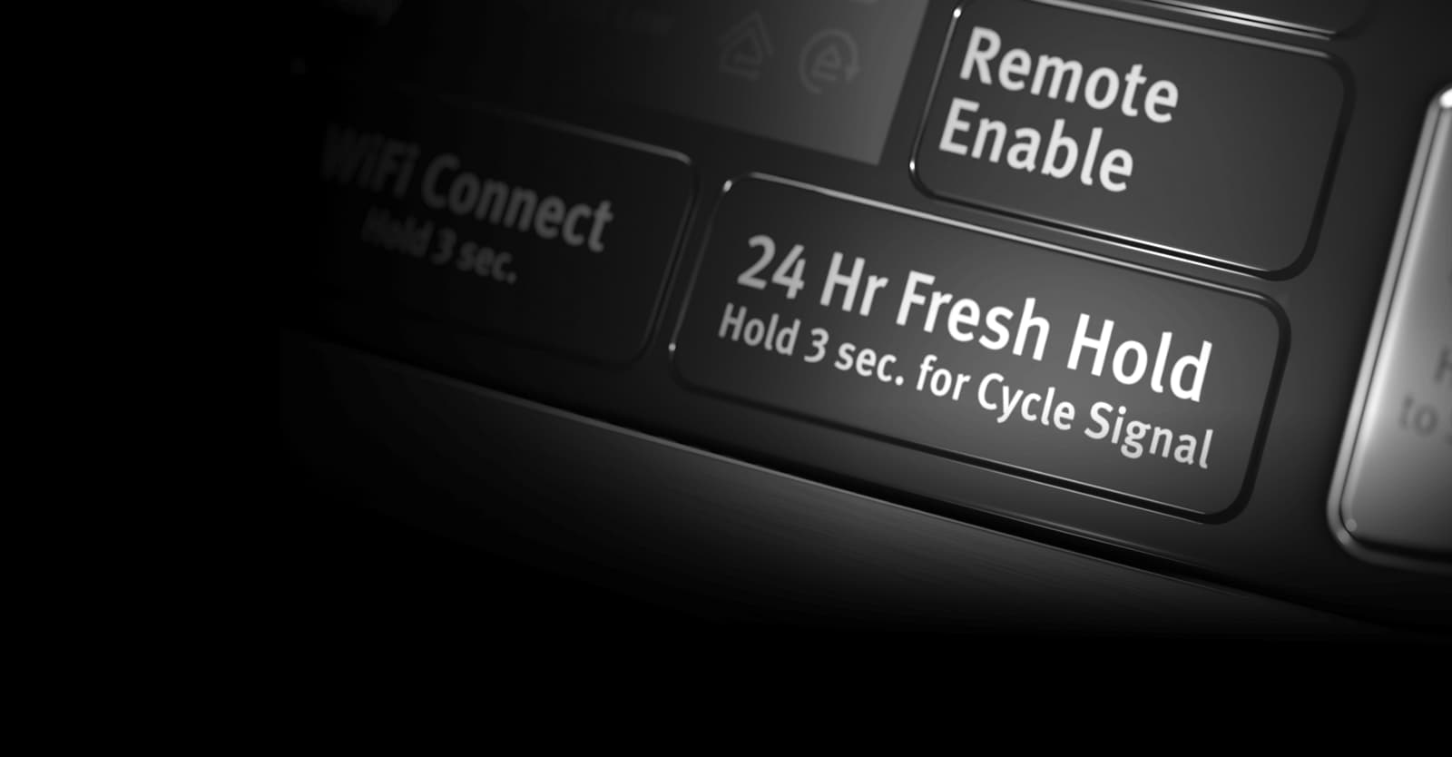 Close-up view of the Fresh Hold® button.