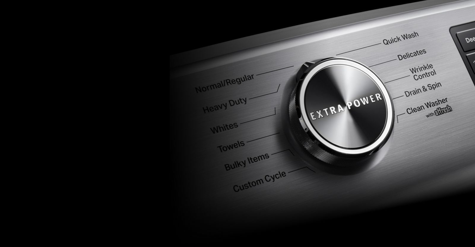 Close-up of the Maytag® Extra Power.