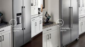 Normal depth of hot sale refrigerator