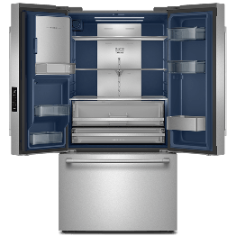 An open Maytag® 3 door refrigerator