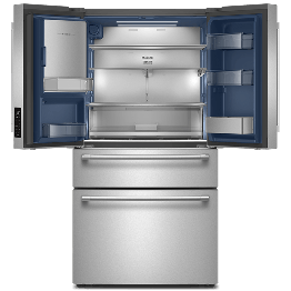 An open Maytag® 4 door refrigerator