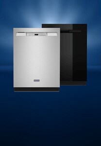 Two Maytag® dual power filration dishwashers