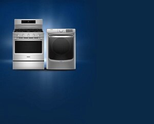 A Maytag® range and dryer with smart capabilities