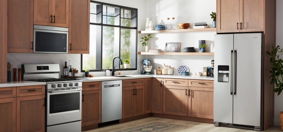A kitchen with Maytag® appliances
