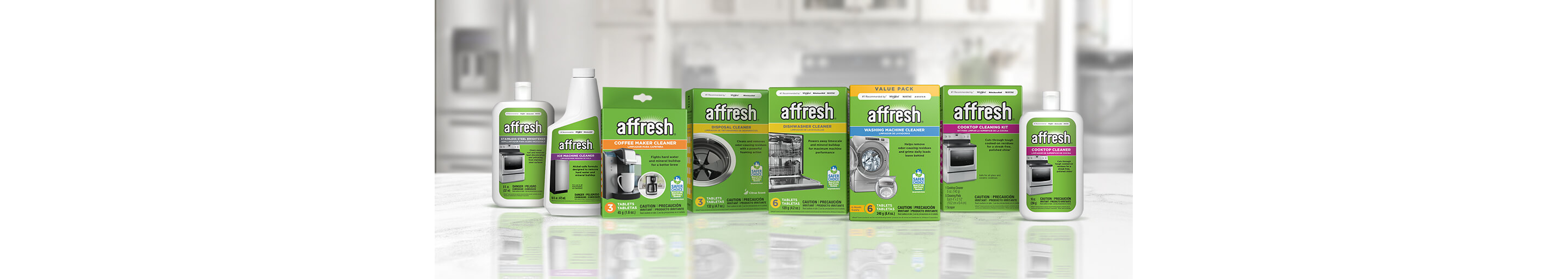 Keep your appliances clean with Affresh® cleaners.