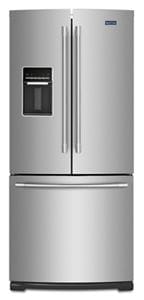 Maytag 30-Inch Wide French Door Refrigerator with Exterior Water Dispenser- 20 Cu. Ft.
