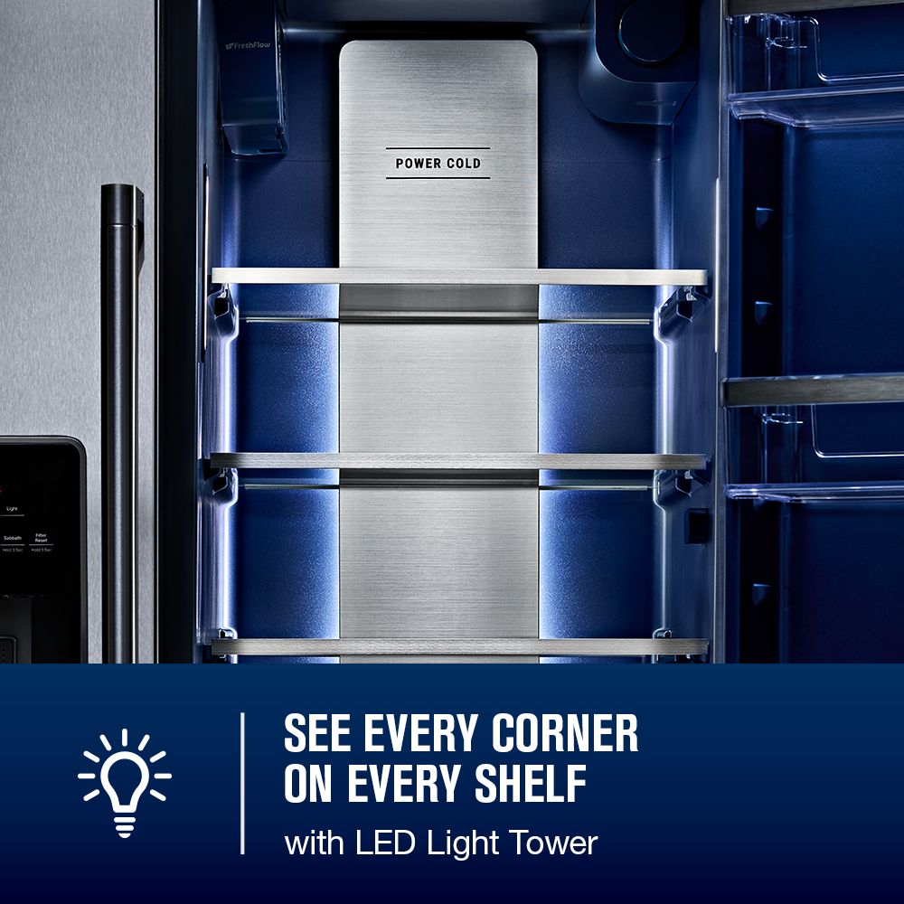 36-inch Wide Counter-Depth Side-by-Side Refrigerator with Arctic