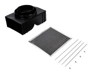 Range Island Hood Recirculation Kit - Silver (Includes Two Charcoal Filters, Four Clips, and One Deflector Damper)